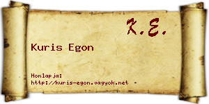 Kuris Egon névjegykártya
